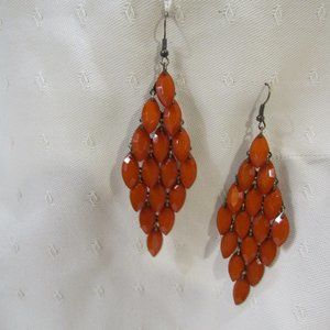 dangle red-orange  earrings